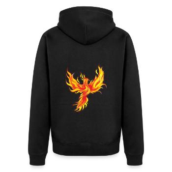 Phoenix Bird Mythical Creatures - Unisex Premium Organic Zip Hoodie - black - Back - Nico (187cm)