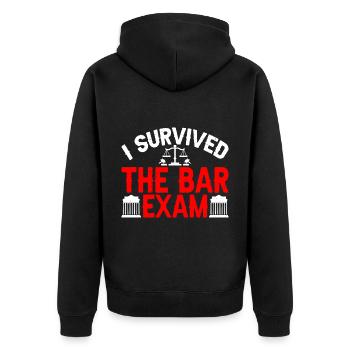 J’ai survécu à l’examen du barreau 4 - Veste à capuche bio Premium Unisexe - noir - Dos - Nico (187cm)