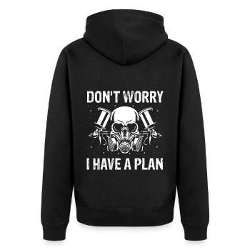 Car painter offer for coachbuilders - Unisex Premium Organic Zip Hoodie - black - Back - Nico (187cm)