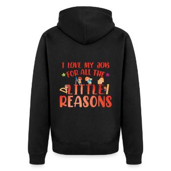 Childcare Provider Kids Teaching - Unisex Premium Organic Zip Hoodie - black - Back - Nico (187cm)