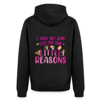 Childcare Provider Apparel Teacher School - Unisex Premium Organic Zip Hoodie - black - Back - Nico (187cm)