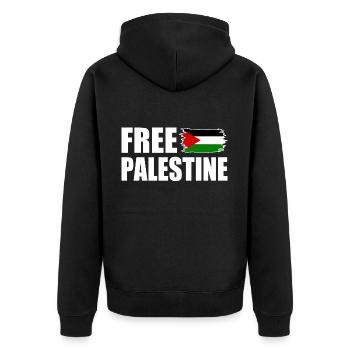 Free palestine - Veste à capuche bio Premium Unisexe - noir - Dos - Nico (187cm)
