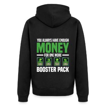 Sammelkarten Spieler | Trading Karten Geschenke - Unisex Premium Bio Zip Hoodie - Schwarz - Hinten - Nico (187cm)