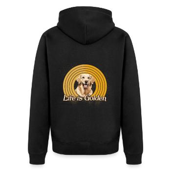 Golden Retriever Labrador La vie du chien est en or - Veste à capuche bio Premium Unisexe - noir - Dos - Nico (187cm)