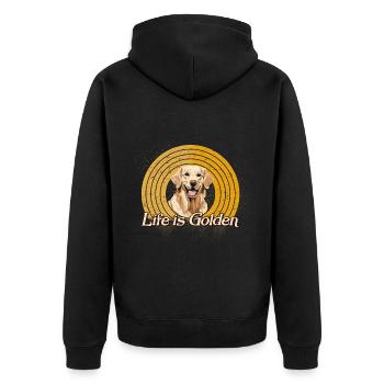 Golden Retriever Labrador La vie du chien est en or - Veste à capuche bio Premium Unisexe - noir - Dos - Nico (187cm)