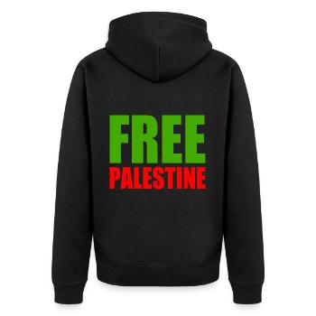 Free palestine - Veste à capuche bio Premium Unisexe - noir - Dos - Nico (187cm)