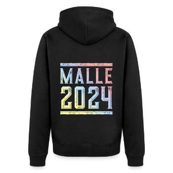 Malle 2024 Coloré - Veste à capuche bio Premium Unisexe - noir - Dos - Nico (187cm)
