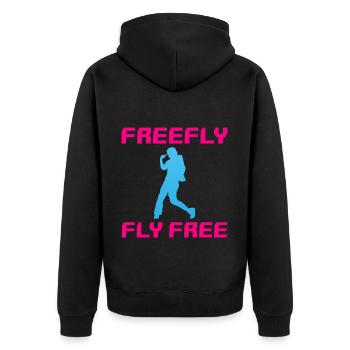 Lustiges Fallschirmspringen Fallschirmspringer - Unisex Premium Bio Zip Hoodie - Schwarz - Hinten - Nico (187cm)