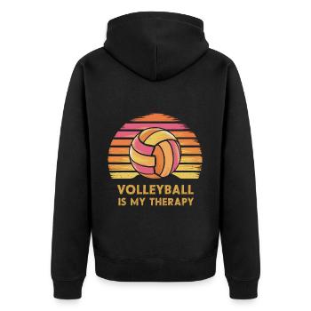 Volley-ball - Veste à capuche bio Premium Unisexe - noir - Dos - Nico (187cm)