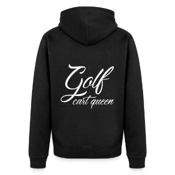 Reine des voiturettes de golf - Veste à capuche bio Premium Unisexe - noir - Dos - Nico (187cm)