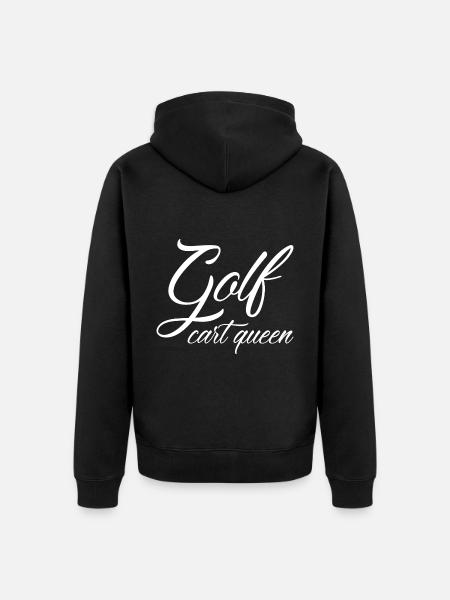 Golf Cart Queen - Unisex Premium Organic Zip Hoodie - black