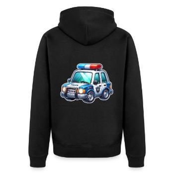 Police - Veste à capuche bio Premium Unisexe - noir - Dos - Nico (187cm)