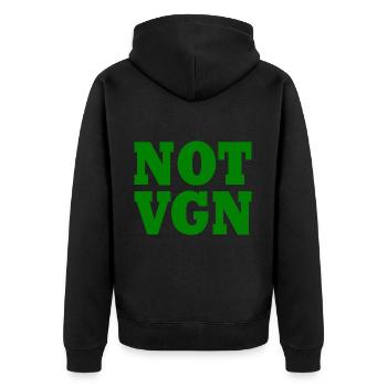 Not vegan - Veste à capuche bio Premium Unisexe - noir - Dos - Nico (187cm)