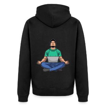 Programmeur Coder Développeur de logiciels - Veste à capuche bio Premium Unisexe - noir - Dos - Nico (187cm)