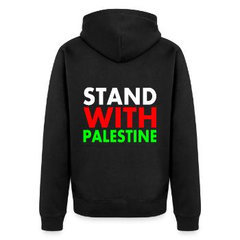 Palestine - Veste à capuche bio Premium Unisexe - noir - Dos - Nico (187cm)