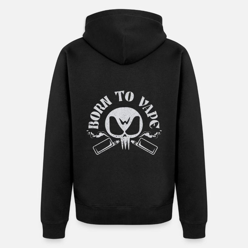 E-Zigarette E-Shisha Dampf Liquid - Unisex Premium Bio Zip Hoodie - Schwarz
