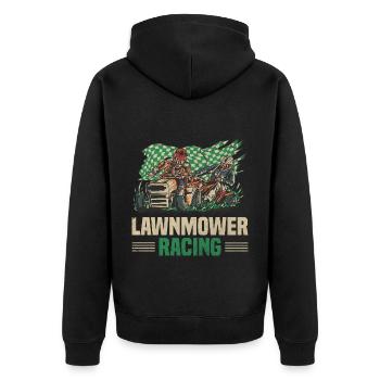 Tondeuse à gazon Racing Vintage Lawn Mower Race - Veste à capuche bio Premium Unisexe - noir - Dos - Nico (187cm)