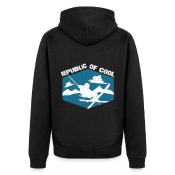 Ski Sking Snowboard Sports d’hiver Skieurs - Veste à capuche bio Premium Unisexe - noir - Dos - Nico (187cm)