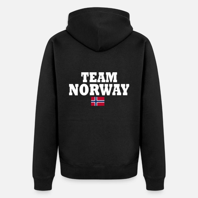 Team norway - Veste à capuche bio Premium Unisexe - noir