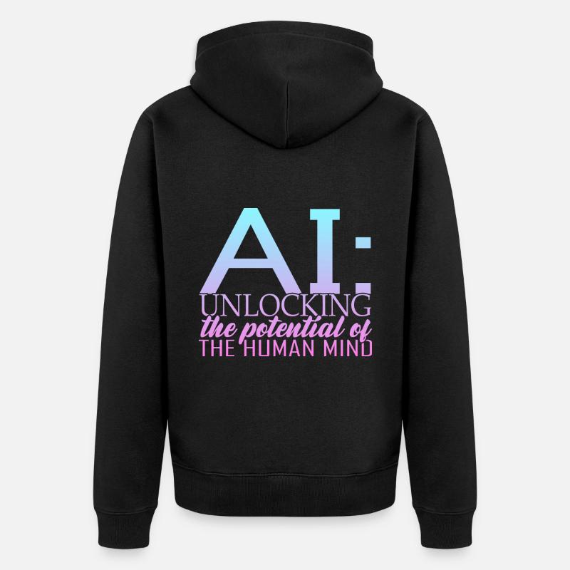 Artificial Intelligence Deep Learning - Unisex Premium Organic Zip Hoodie - black