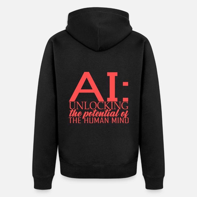 Artificial Intelligence Deep Learning - Unisex Premium Organic Zip Hoodie - black