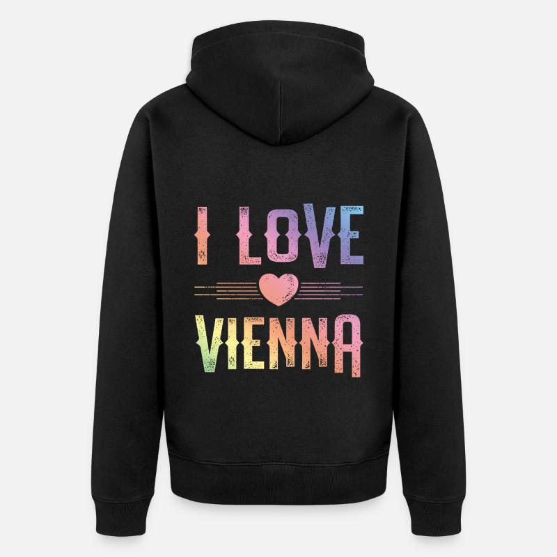 J’adore Vienne - Veste à capuche bio Premium Unisexe - noir