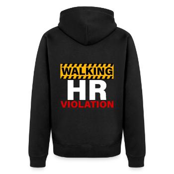 Violation de Walking Hr 4 - Veste à capuche bio Premium Unisexe - noir - Dos - Nico (187cm)