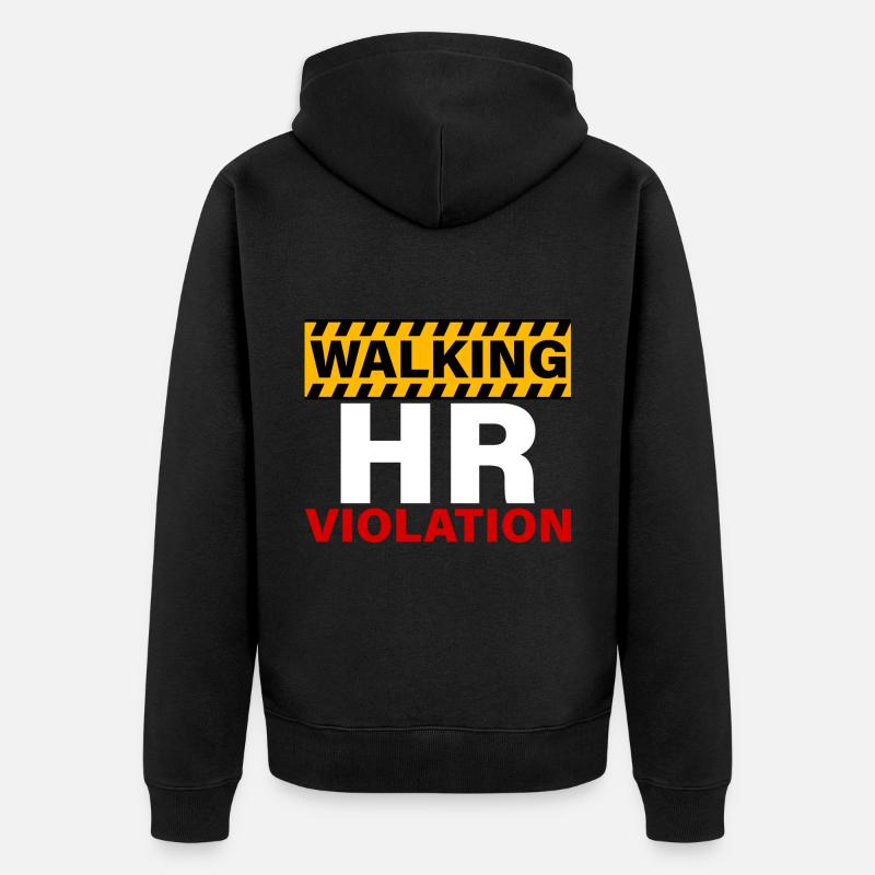 Violation de Walking Hr 4 - Veste à capuche bio Premium Unisexe - noir