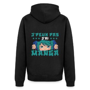 J'Ai Manga - Veste à capuche bio Premium Unisexe - noir - Dos - Nico (187cm)