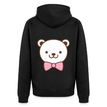 Cute Teddy Bear Teddy Bear - Unisex Premium Organic Zip Hoodie - black - Back - Nico (187cm)