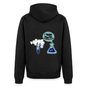 Je pense que vous réagissez de manière excessive 2 - Veste à capuche bio Premium Unisexe - noir - Dos - Nico (187cm)