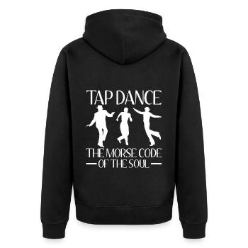 Stepptanz | Stepptänzer Tanzen Tanz Geschenkideen - Unisex Premium Bio Zip Hoodie - Schwarz - Hinten - Nico (187cm)