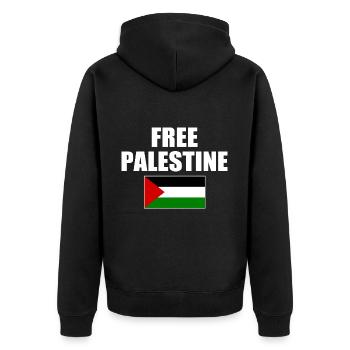 Free palestine - Veste à capuche bio Premium Unisexe - noir - Dos - Nico (187cm)