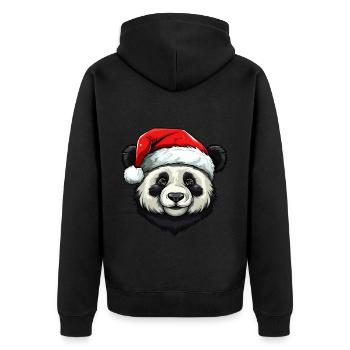 Tête de panda Noël Noël - Veste à capuche bio Premium Unisexe - noir - Dos - Nico (187cm)
