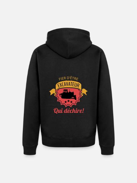 EXCAVATEUR - Veste à capuche bio Premium Unisexe - noir