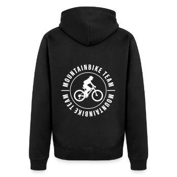 VTT Team Club Vélo Femme - Veste à capuche bio Premium Unisexe - noir - Dos - Nico (187cm)