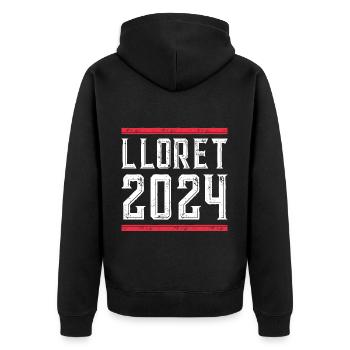 Jours fériés Lloret De Mar 2024 - Veste à capuche bio Premium Unisexe - noir - Dos - Nico (187cm)