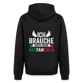 Italie Vaffanculo italien - Veste à capuche bio Premium Unisexe - noir - Dos - Nico (187cm)