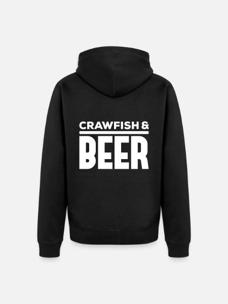 Crawfish & Beer – Maritime Delight - Unisex Premium Organic Zip Hoodie - black
