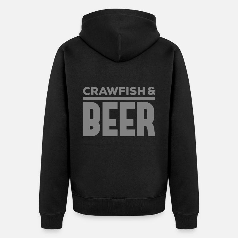 Écrevisses et bière – Maritime Delight - Veste à capuche bio Premium Unisexe - noir