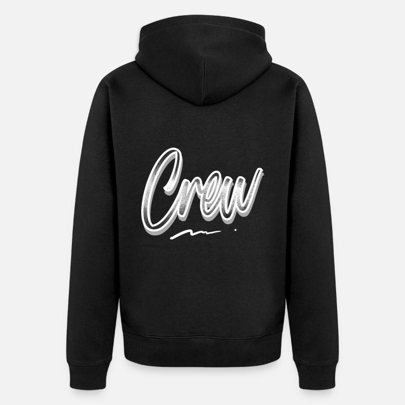 Crew - Unisex Premium Bio Zip Hoodie - Schwarz