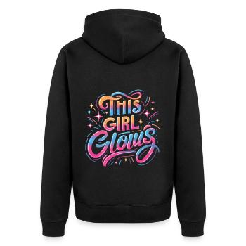 90s 90s Retro Gift - Unisex Premium Organic Zip Hoodie - black - Back - Nico (187cm)