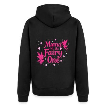 Maman de la fée Une - Veste à capuche bio Premium Unisexe - noir - Dos - Nico (187cm)