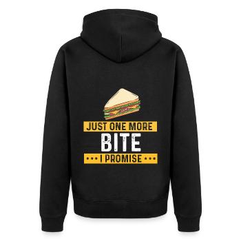 Nourriture Amour Sandwich Fromage Cadeau Ketchup - Veste à capuche bio Premium Unisexe - noir - Dos - Nico (187cm)