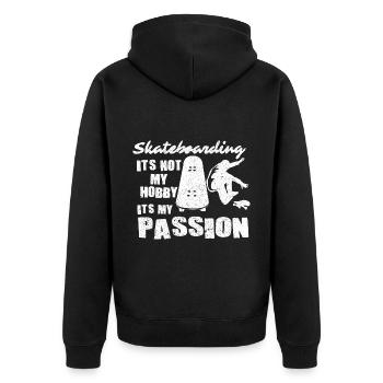Skateboard Skateboard Skateboarder Patinage - Veste à capuche bio Premium Unisexe - noir - Dos - Nico (187cm)