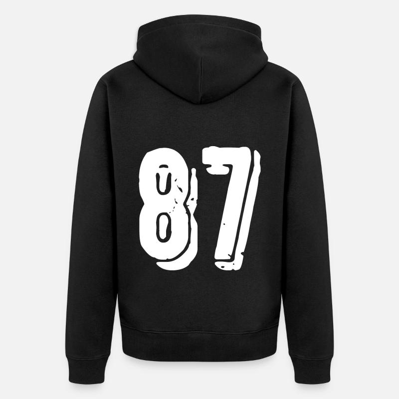 Maillot numéro 87 - Veste à capuche bio Premium Unisexe - noir