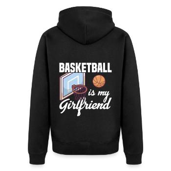 Basketball Is My Girlfriend Design Joueur de basket-ball - Veste à capuche bio Premium Unisexe - noir - Dos - Nico (187cm)