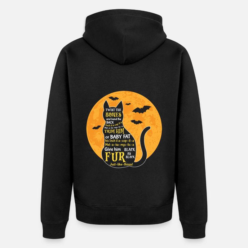 Sorcière chat d’Halloween - Veste à capuche bio Premium Unisexe - noir