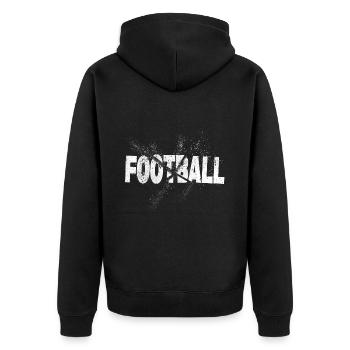 Police de football américain Grunge Splash USA Sport - Veste à capuche bio Premium Unisexe - noir - Dos - Nico (187cm)