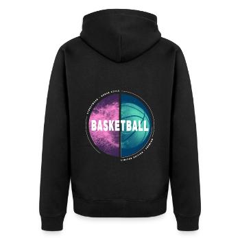 Basketball Basketball Player Dunking Sport Player - Unisex Premium Organic Zip Hoodie - black - Back - Nico (187cm)
